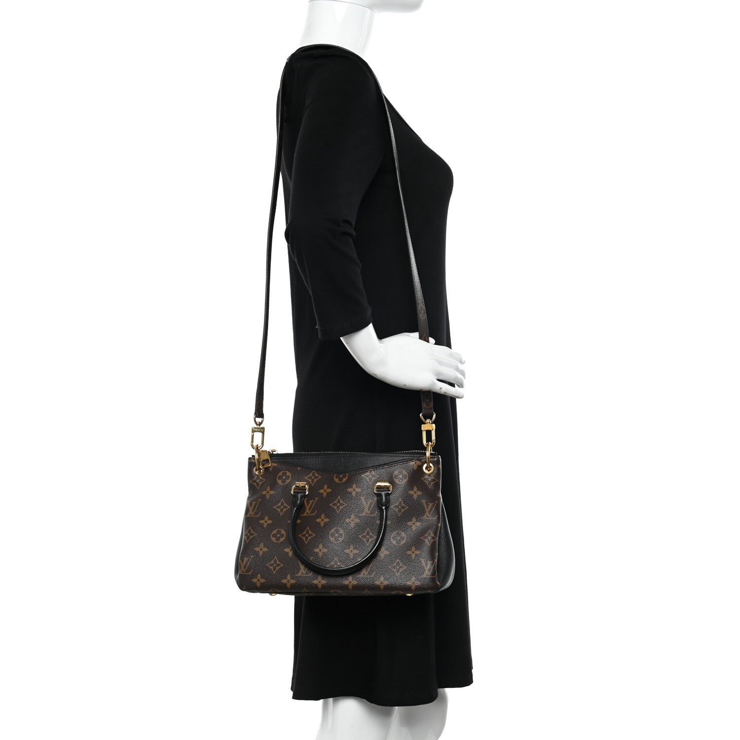 Louis Vuitton Monogram Pallas Full BB Black 2 of 10