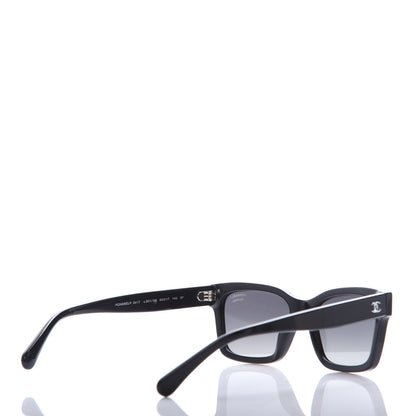 Chanel Acetate Polarized Square Sunglasses 5417 Black 4 of 9