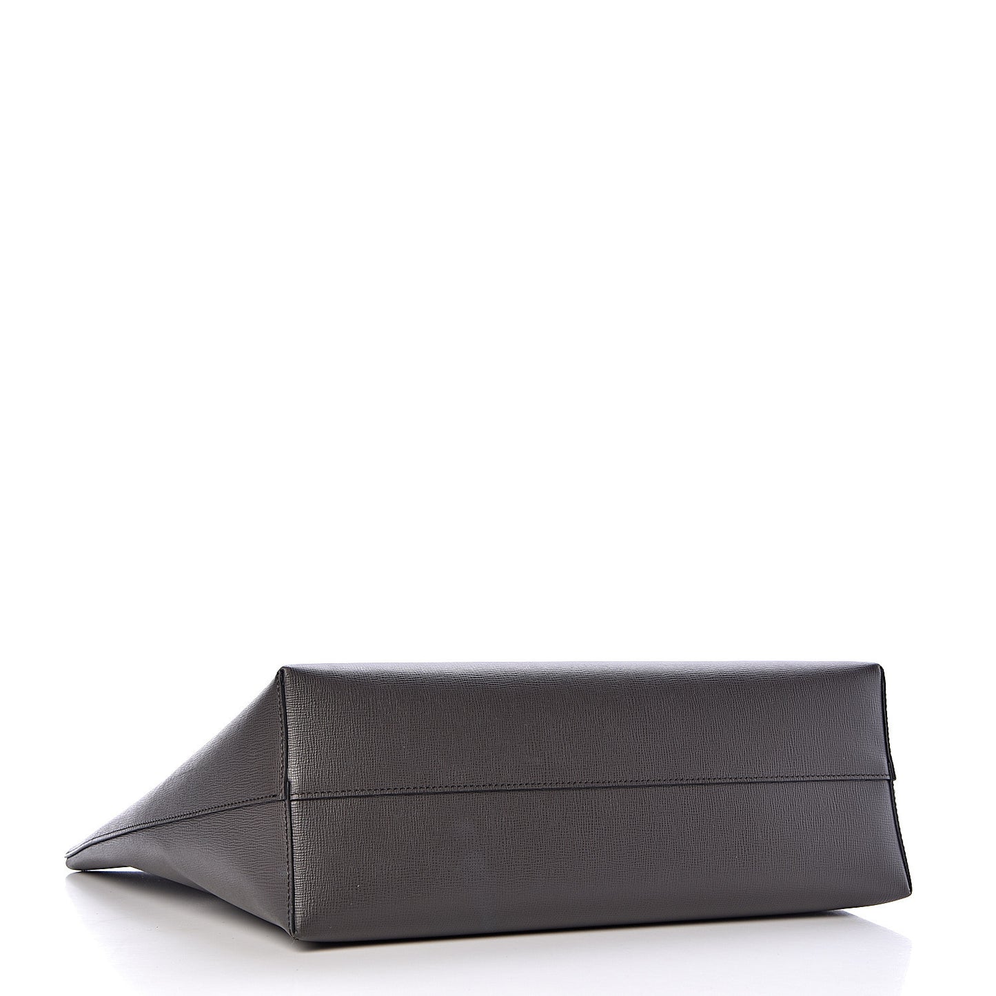 Grained Calfskin Small T Tote Grey
