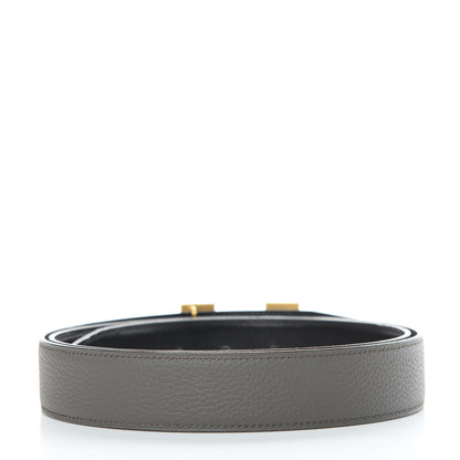 Hermes Box Togo 32mm Guilloche H Belt 105 Black Etain 2 of 8