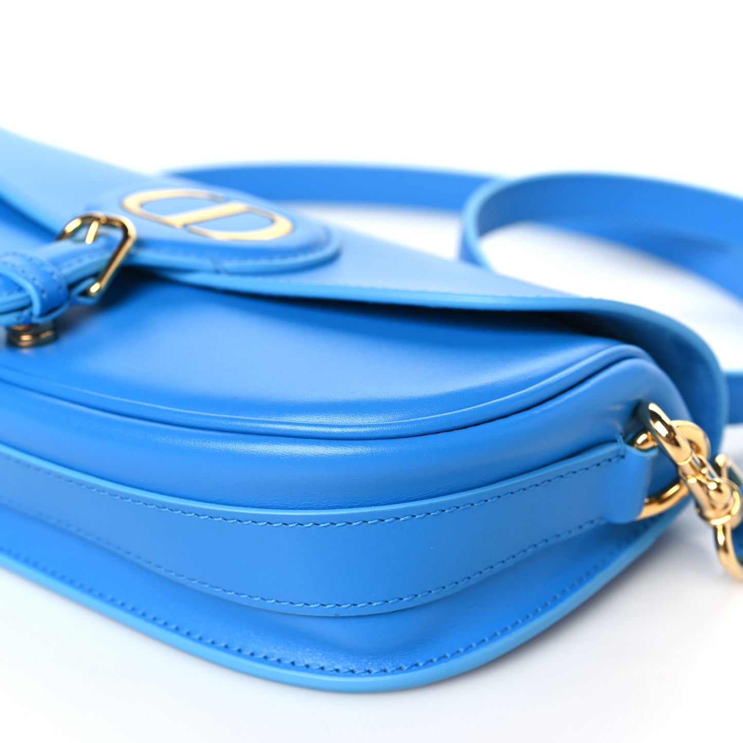 Box Calfskin East West Bobby Bag Reef Blue