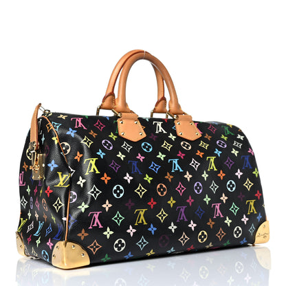 Louis Vuitton Monogram Multicolor Speedy 40 Black 2 of 4