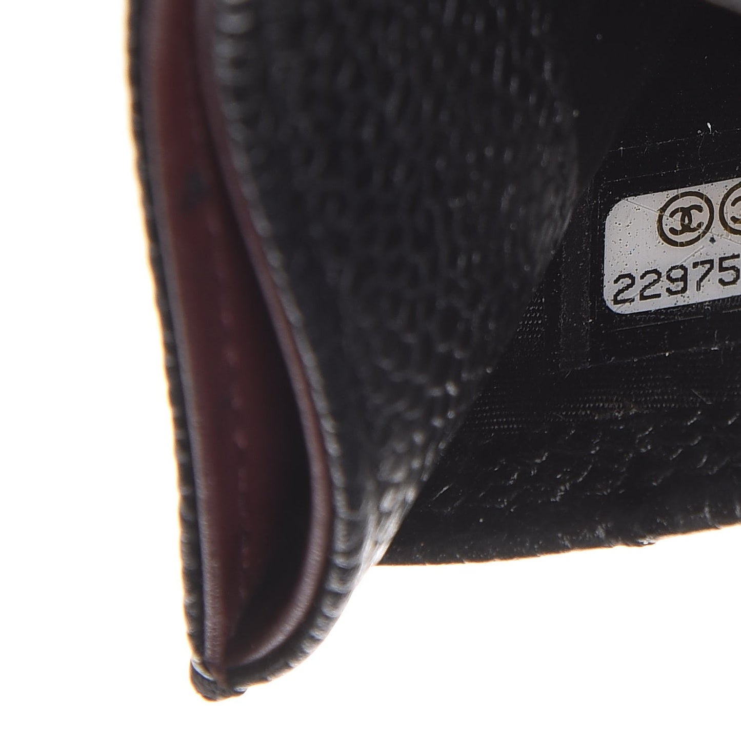 Caviar Quilted Card Holder Black