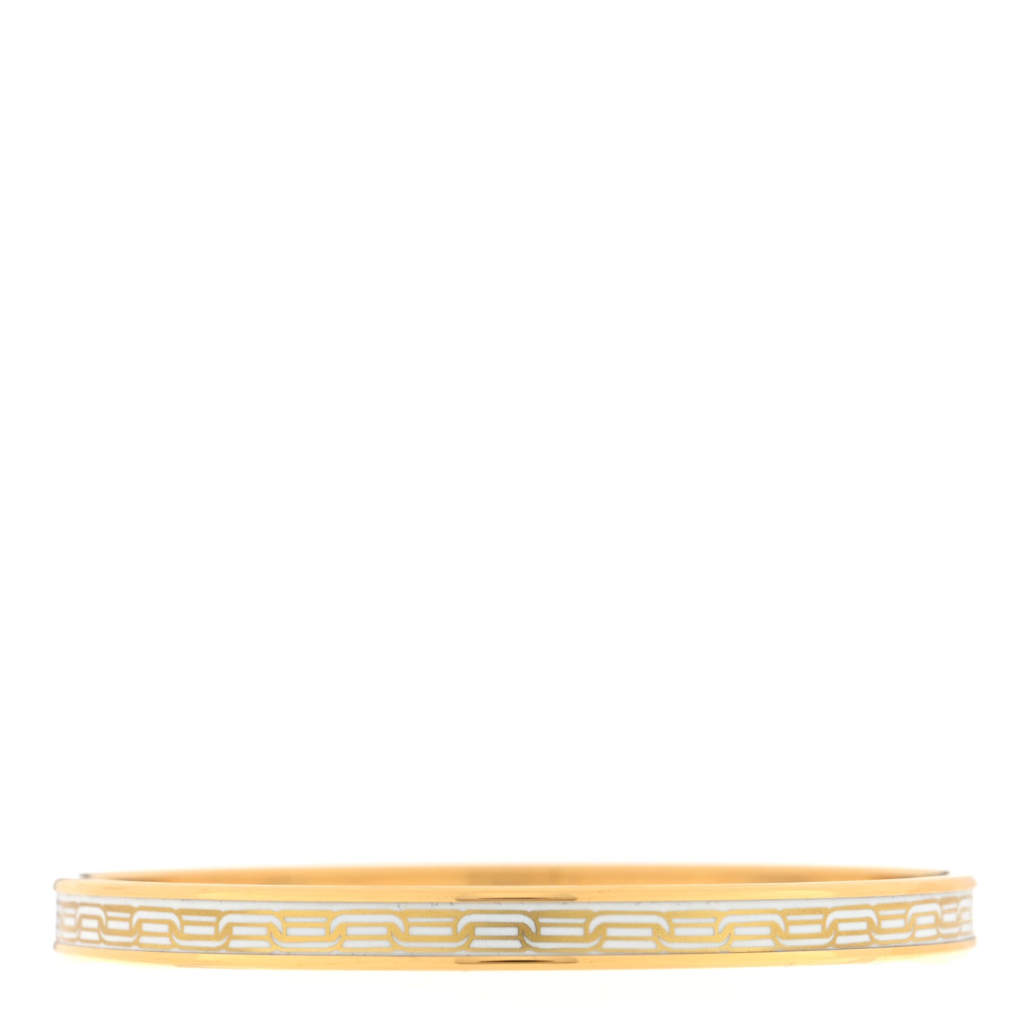 Enamel Printed Reaction En Chaines Extra Narrow Bracelet 65 White