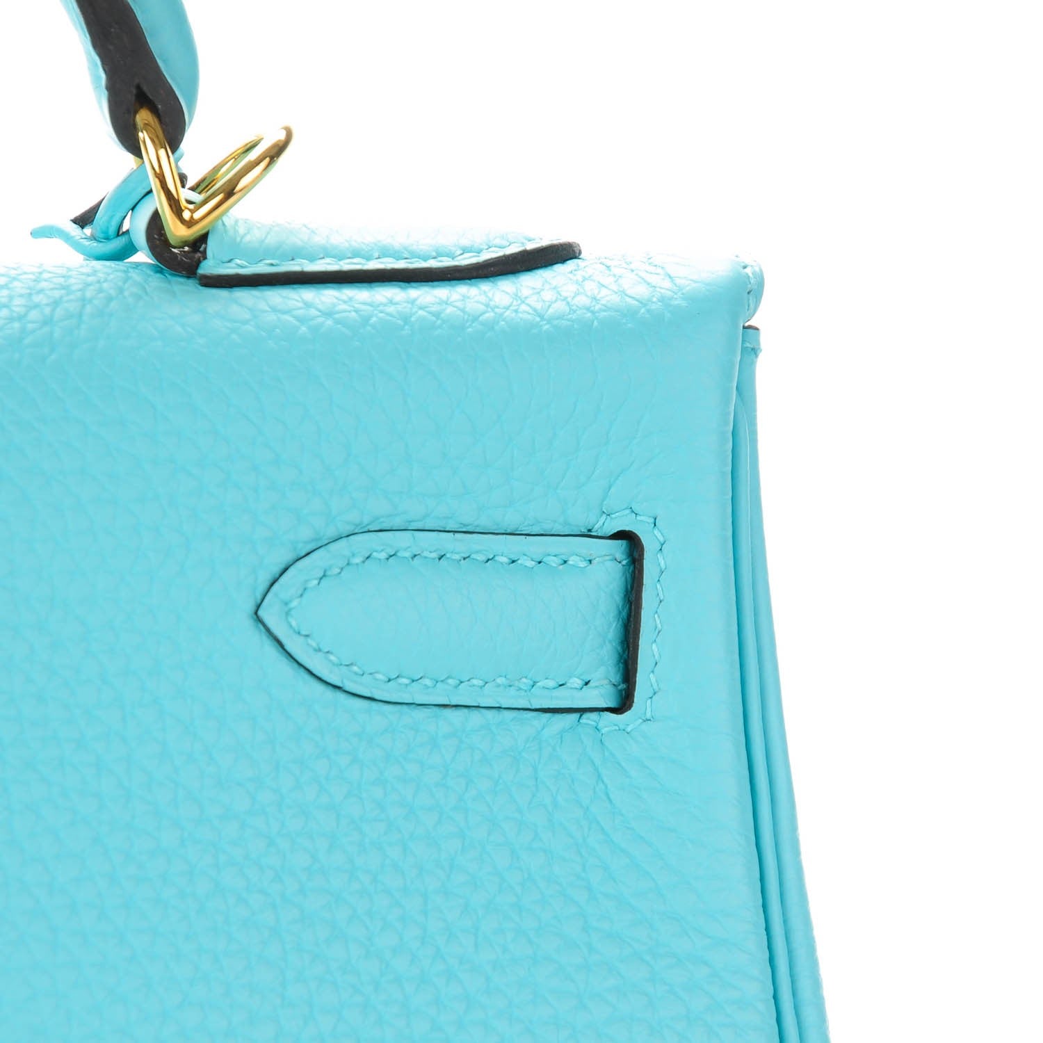 Hermes Togo Kelly Retourne 32 Bleu Atoll 20 of 25
