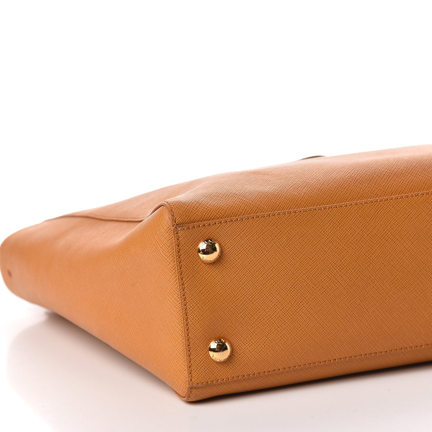 Saffiano Lux Double Handle Shopping Tote Ocra