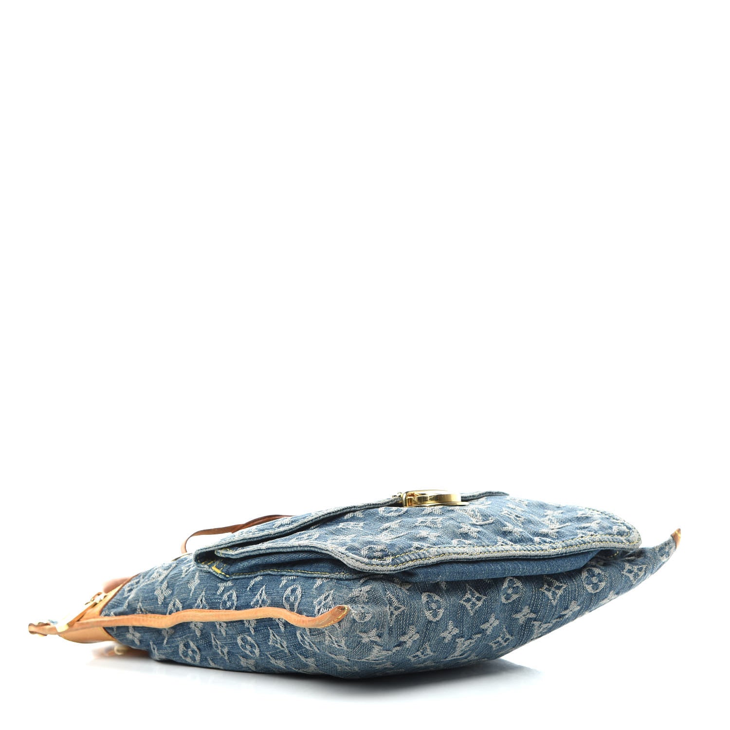 Louis Vuitton Monogram Denim Sac Plat Blue 4 of 15
