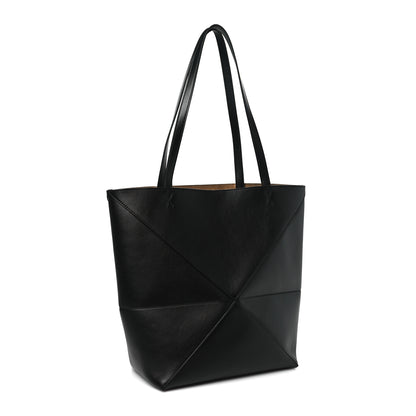 Loewe Shiny Calfskin Medium Puzzle Fold Tote Black 3 of 9