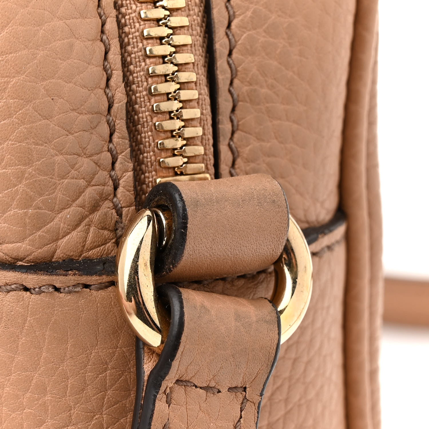 Gucci Pebbled Calfskin Small Soho Disco Bag Camelia 12 of 13