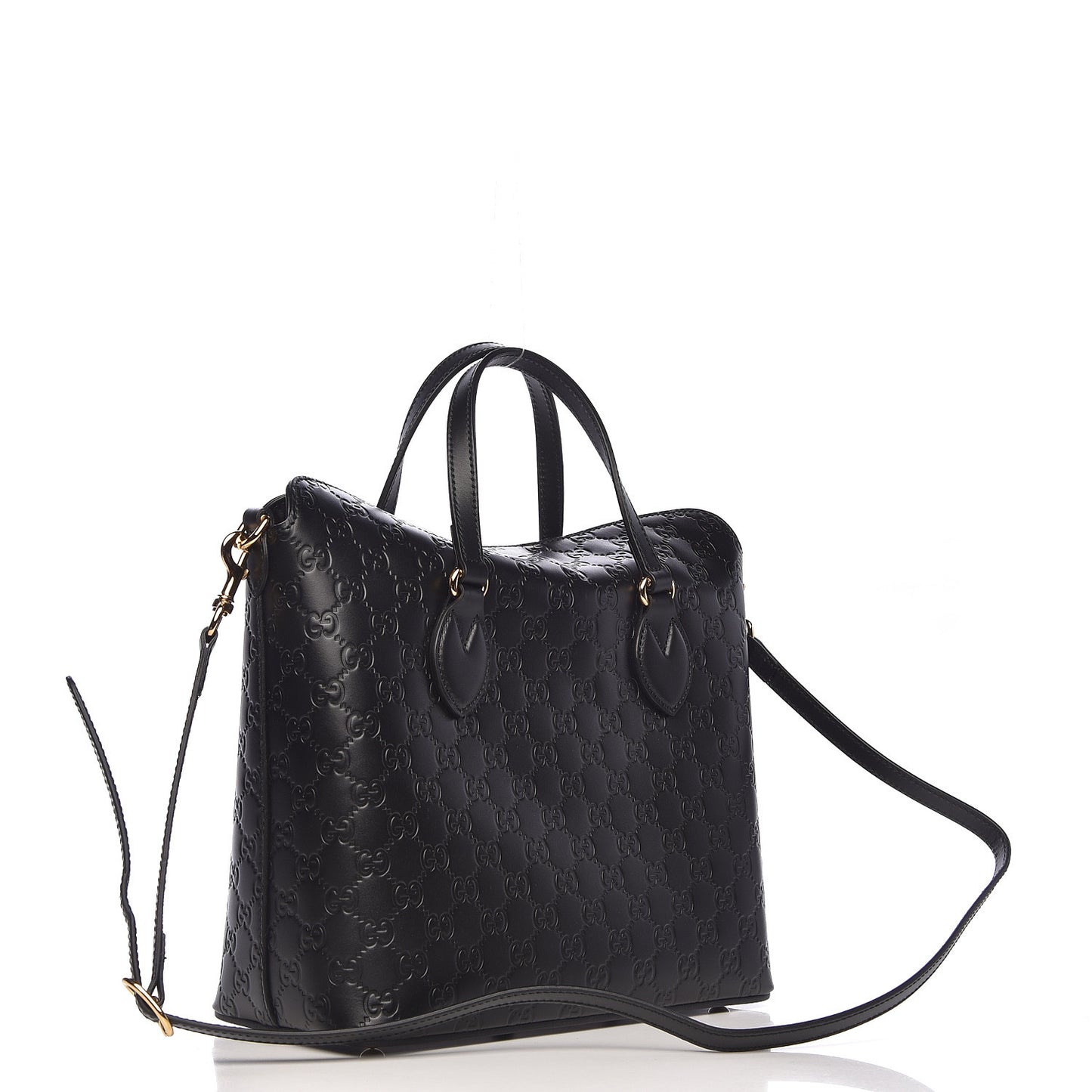 Guccissima Linea A Foldover Tote Black
