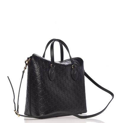 Gucci Guccissima Linea A Foldover Tote Black 3 of 10