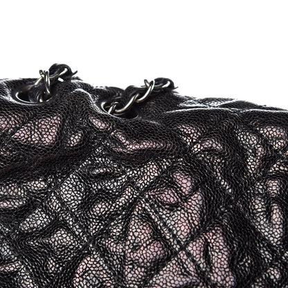 Chanel Crumpled Caviar Quilted Maxi Elastic Flap Black 15 of 15