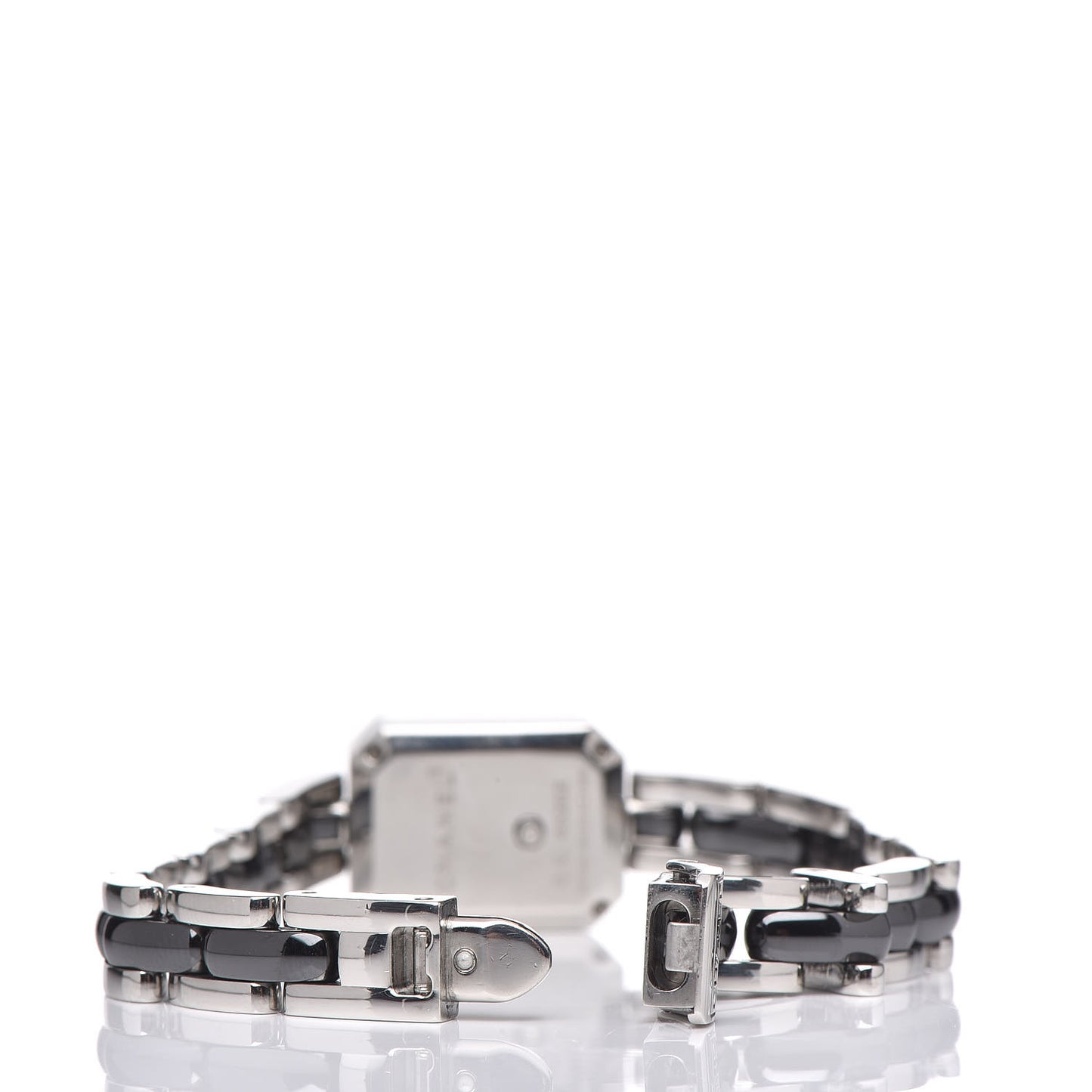 Stainless Steel Ceramic Diamond Bezel 16mm Premiere Quartz Watch Black