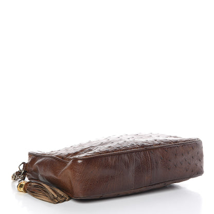 Chanel Ostrich Tassel Camera Case Brown 4 of 15