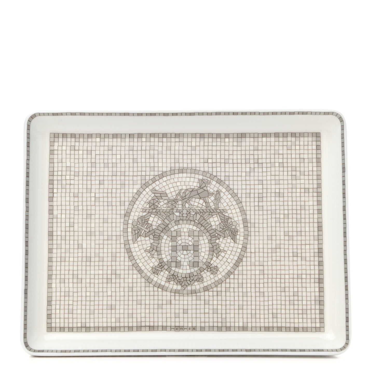 Porcelain Mosaique Au 24 Sushi Plate Platine