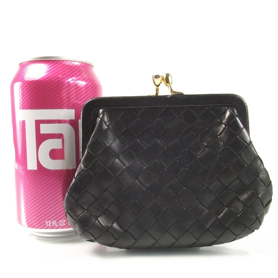 Bottega Veneta Leather Kiss Lock Coin Purse 2 of 4