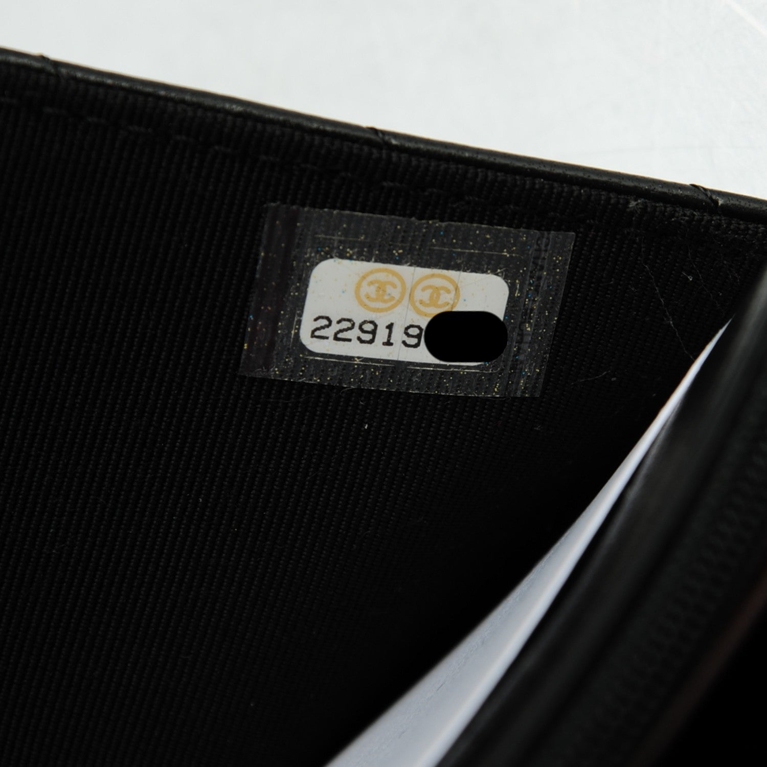 Chanel Lambskin Chevron Wallet On Chain WOC Black 10 of 11