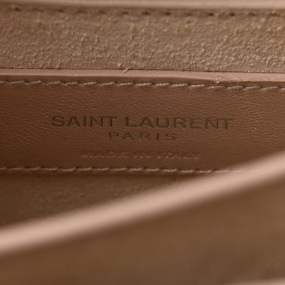 Saint Laurent Calfskin Crocodile Embossed Medium Monogram Sunset Rose Antic 7 of 14