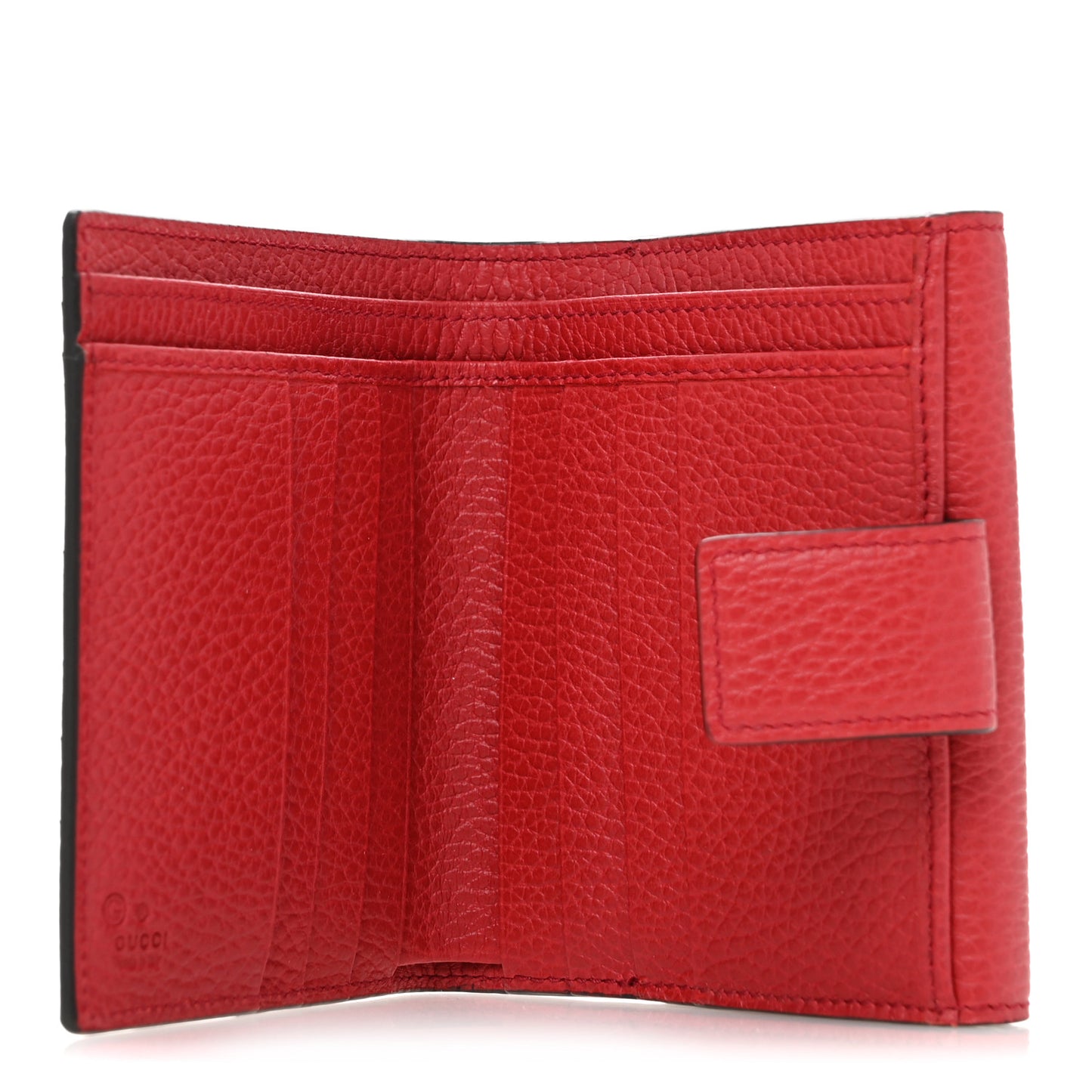 Dollar Calfskin Interlocking G French Wallet Red