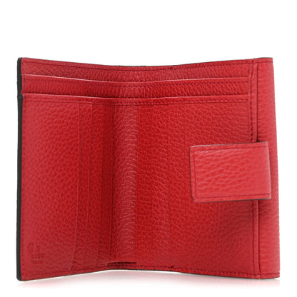 Gucci Dollar Calfskin Interlocking G French Wallet Red 5 of 9