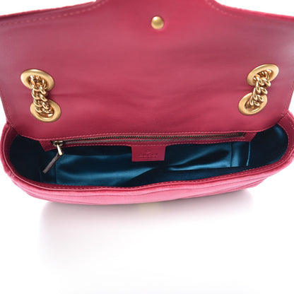 Gucci Velvet Matelasse Small GG Marmont Shoulder Bag Light Raspberry Rose 7 of 16