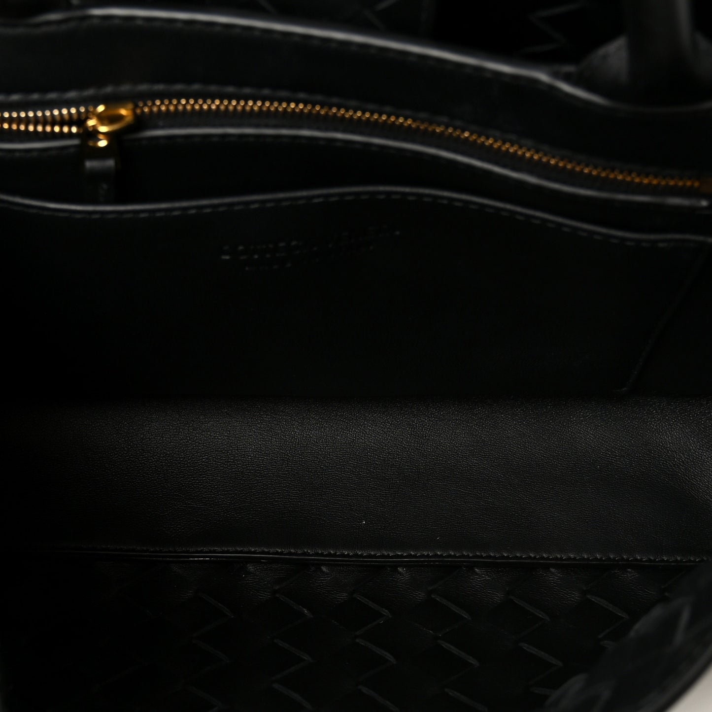 Nappa Intrecciato Small East West Andiamo Shoulder Bag Black