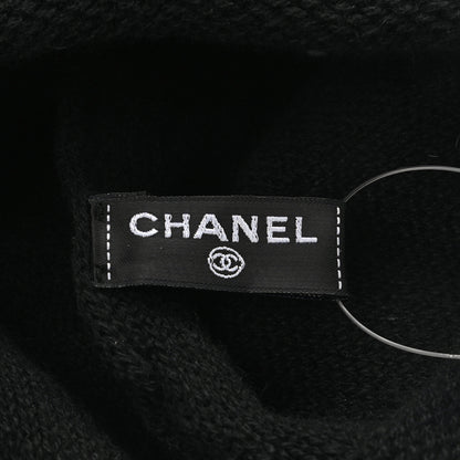 Chanel Cashmere CC Beanie Hat Black 4 of 4