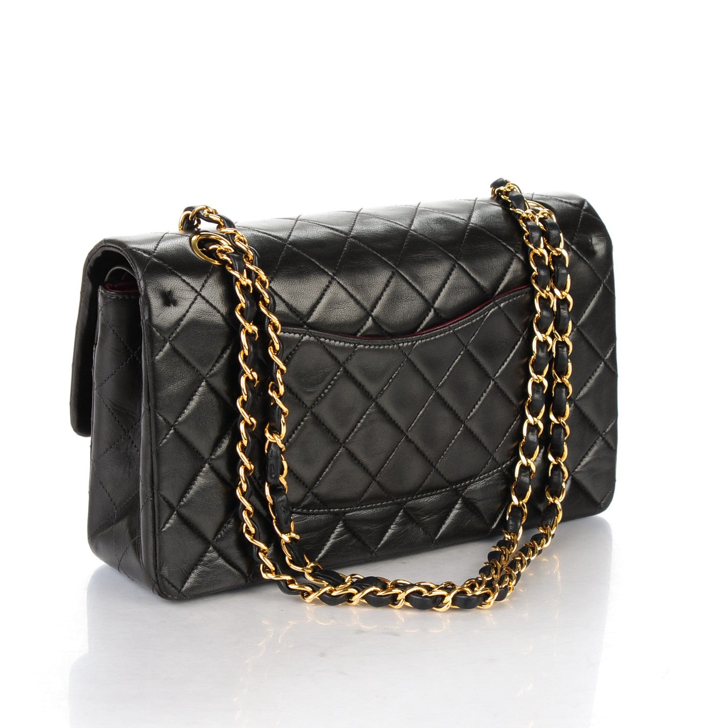 Chanel Lambskin Quilted Medium Double Flap Black 3 of 8