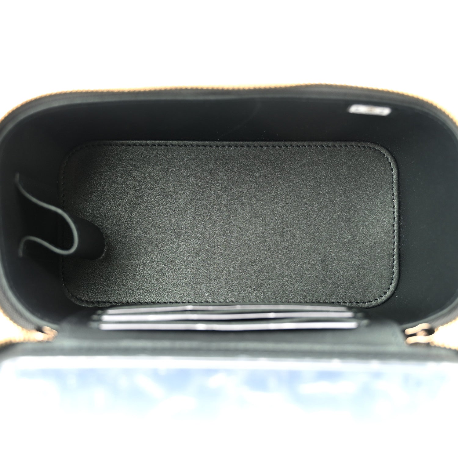 Chanel Iridescent Lambskin Quilted Small Top Handle Vanity Case With Chain Dark Green 5 of 11