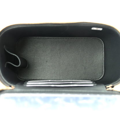 Chanel Iridescent Lambskin Quilted Small Top Handle Vanity Case With Chain Dark Green 5 of 11
