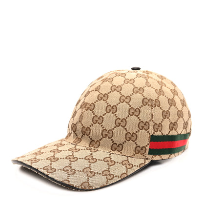 Gucci Monogram Web Baseball Hat M Beige Cocoa 1 of 9