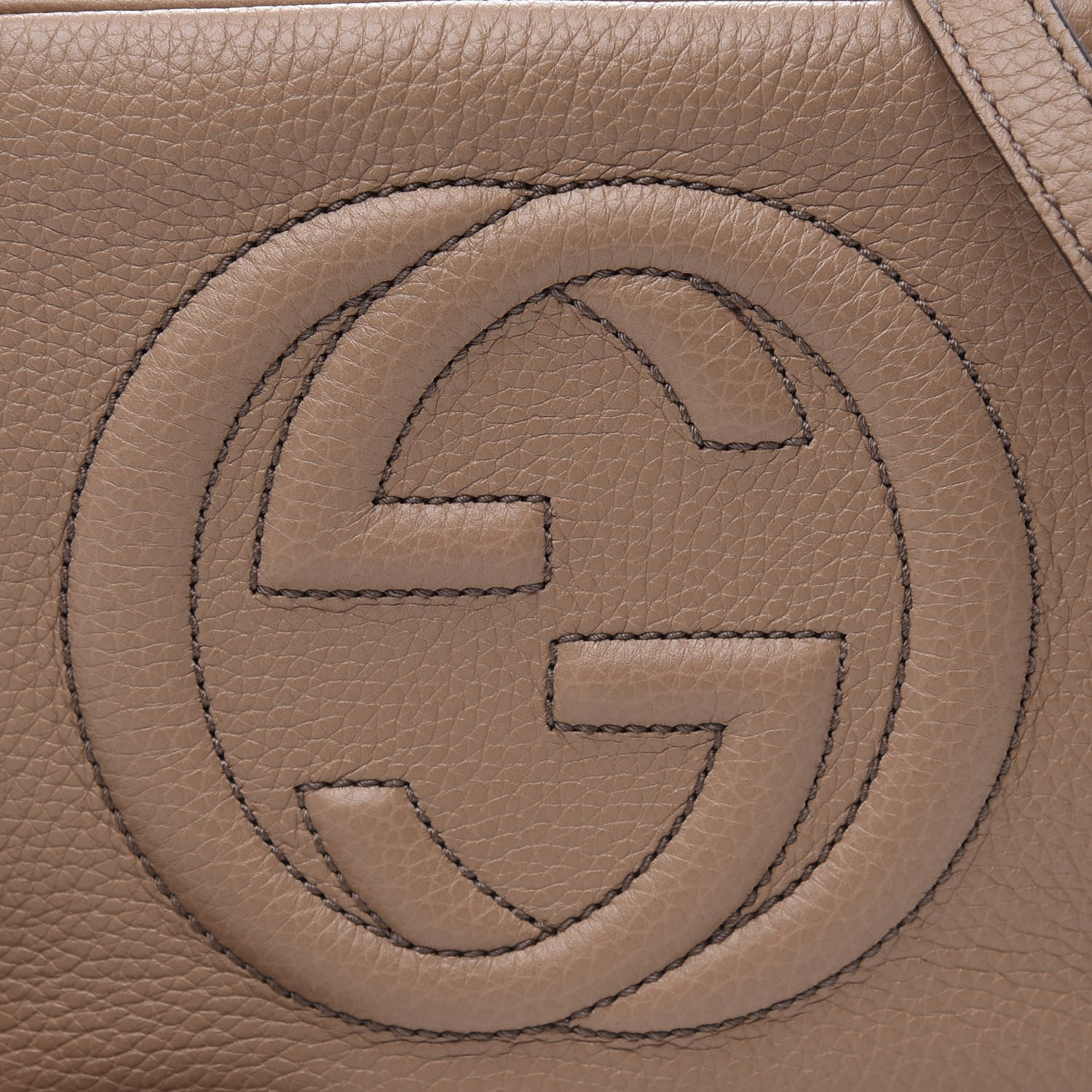 Gucci Pebbled Calfskin Small Soho Disco Bag Camelia 10 of 11
