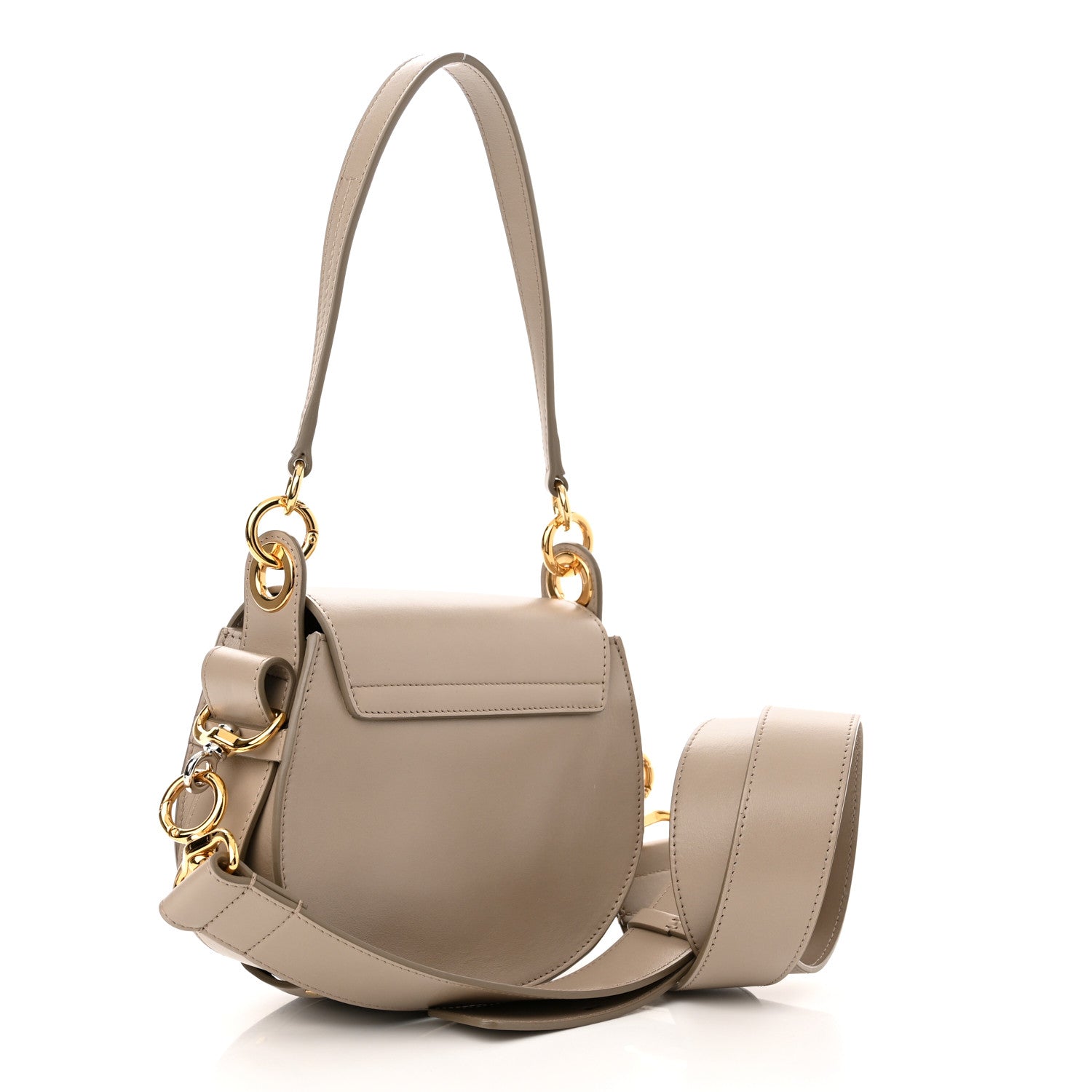 Chloe Calfskin Suede Small Tess Bag Motty Grey 2 of 8