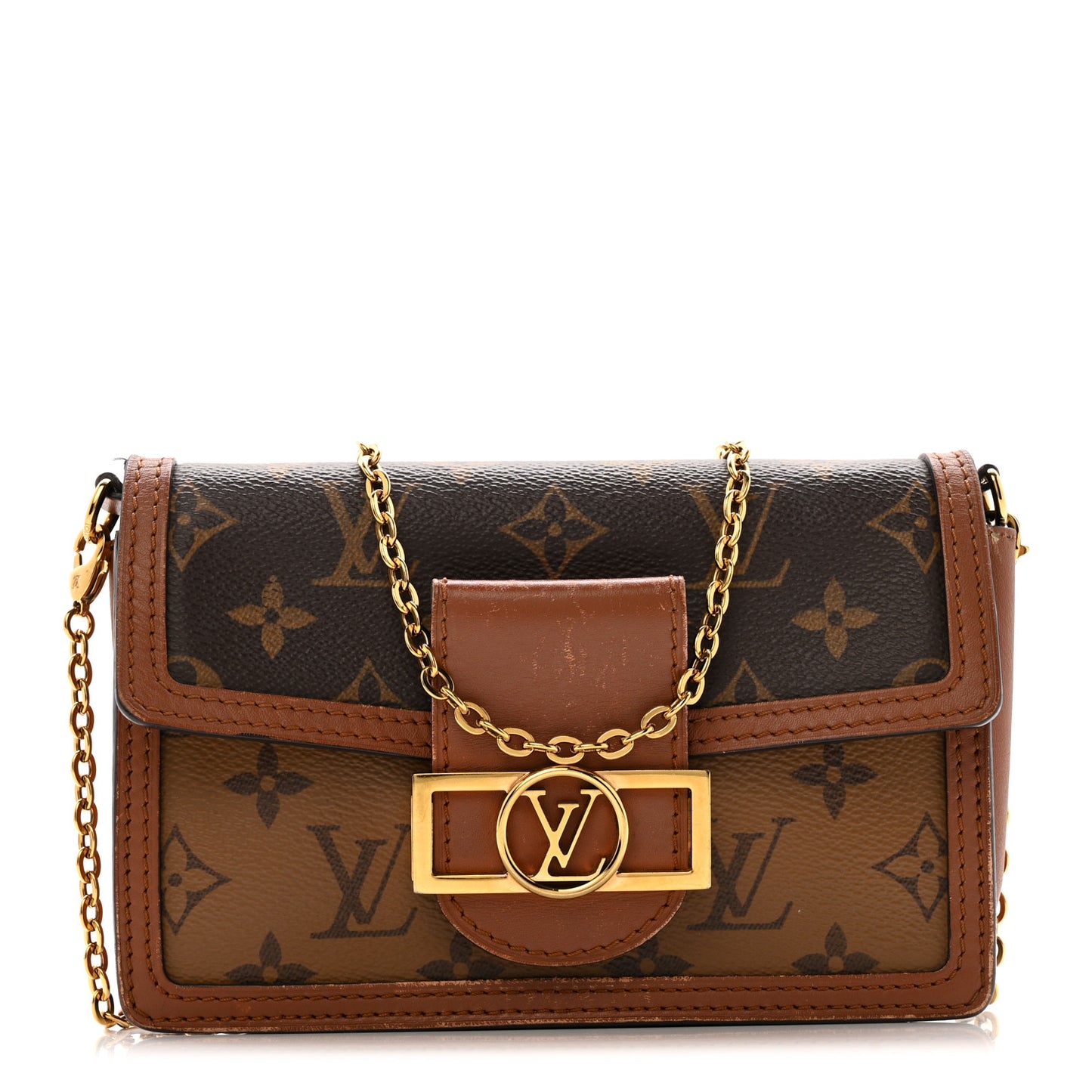 Reverse Monogram Dauphine Chain Wallet