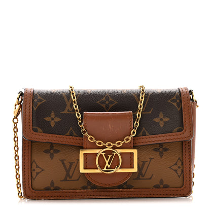 Louis Vuitton Reverse Monogram Dauphine Chain Wallet 1 of 16