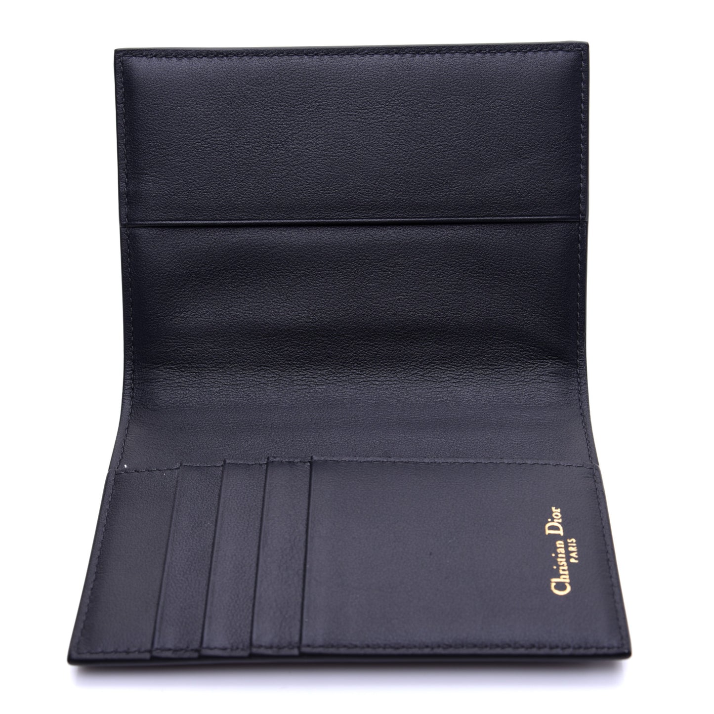 Calfskin Oblique Passport Holder Blue