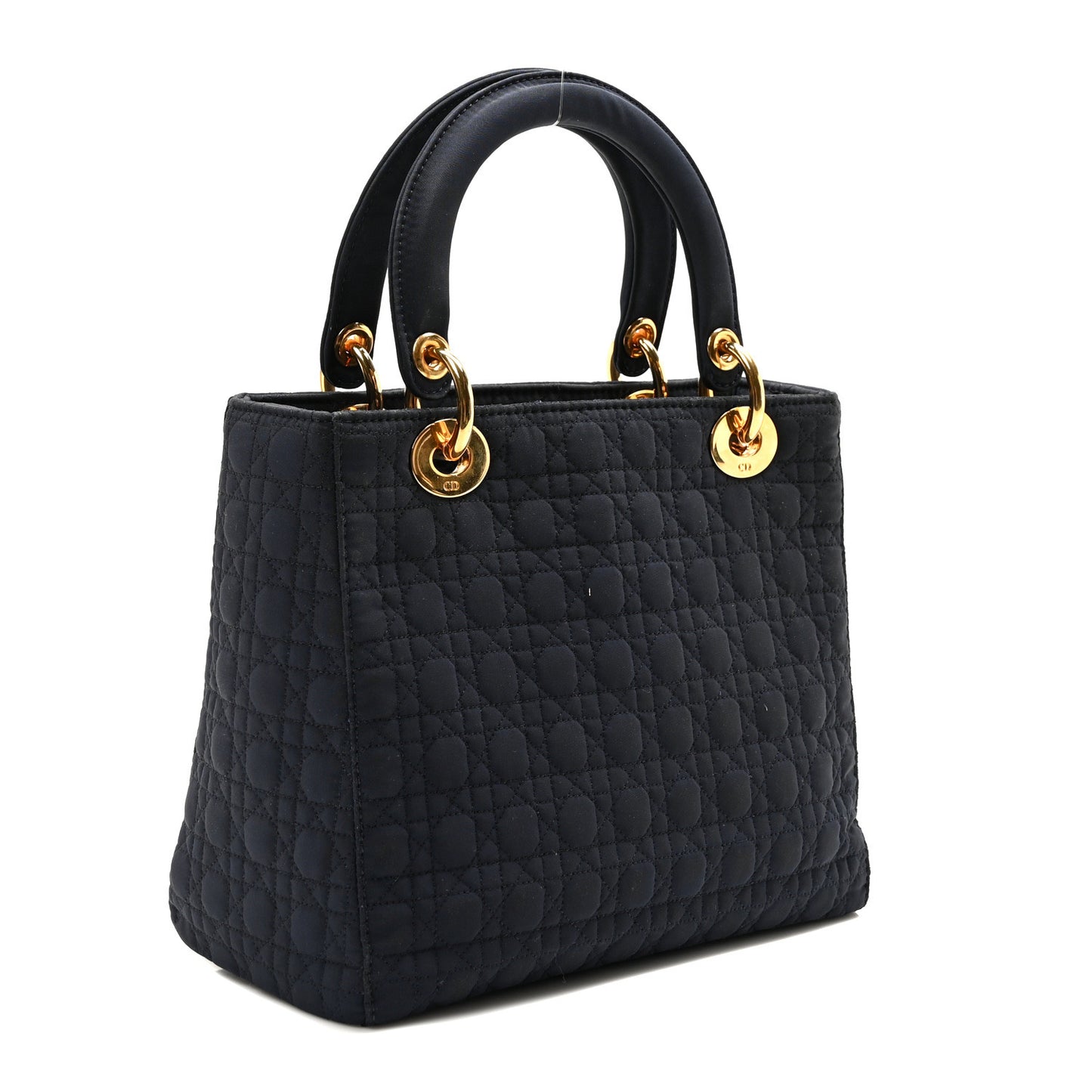 Nylon Cannage Medium Lady Dior Navy Blue