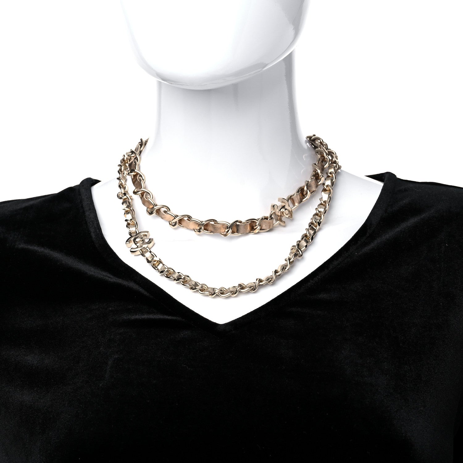 Chanel Lambskin CC Turnlock Necklace Gold 2 of 6