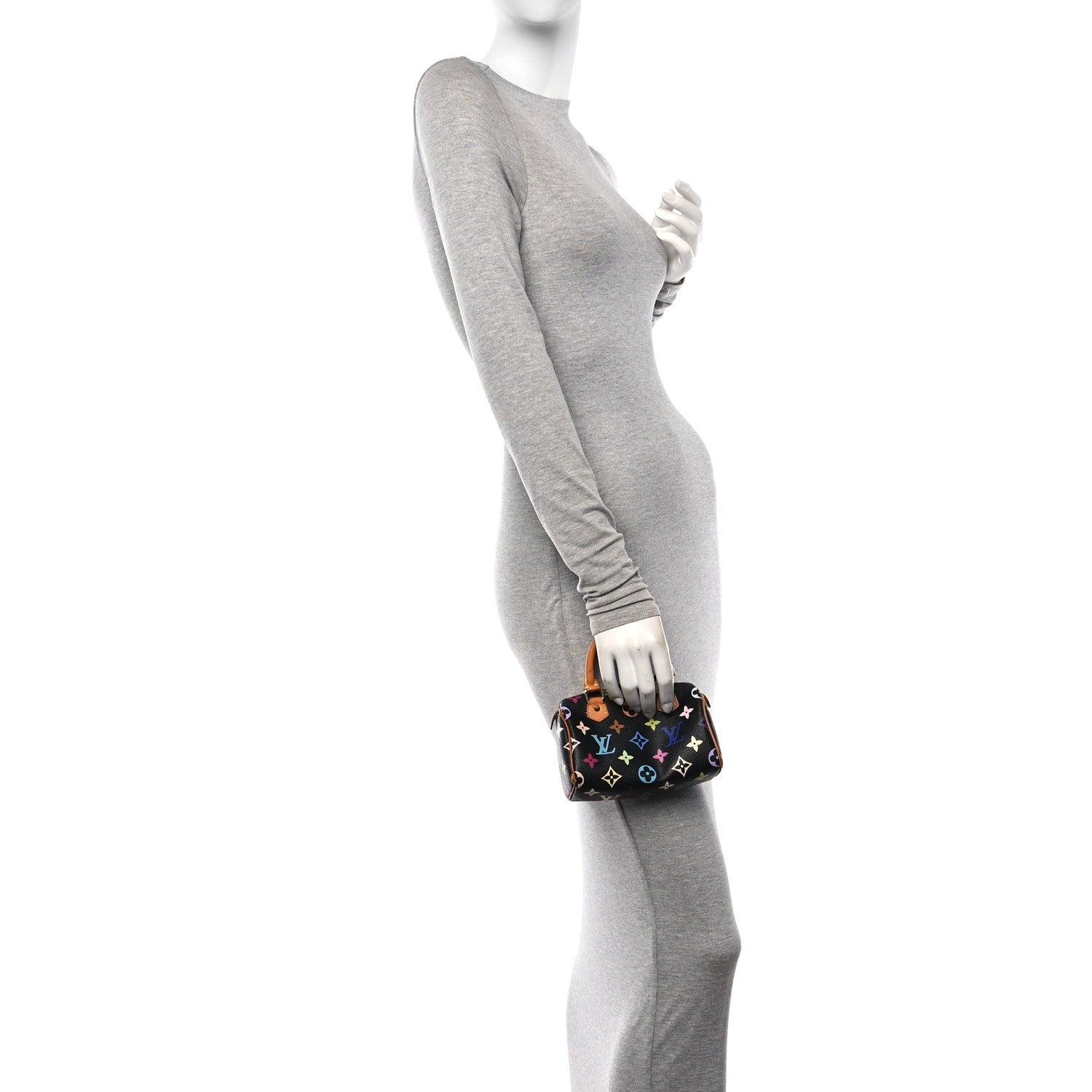 Louis Vuitton Monogram Multicolor Mini Sac HL Speedy Black 2 of 15