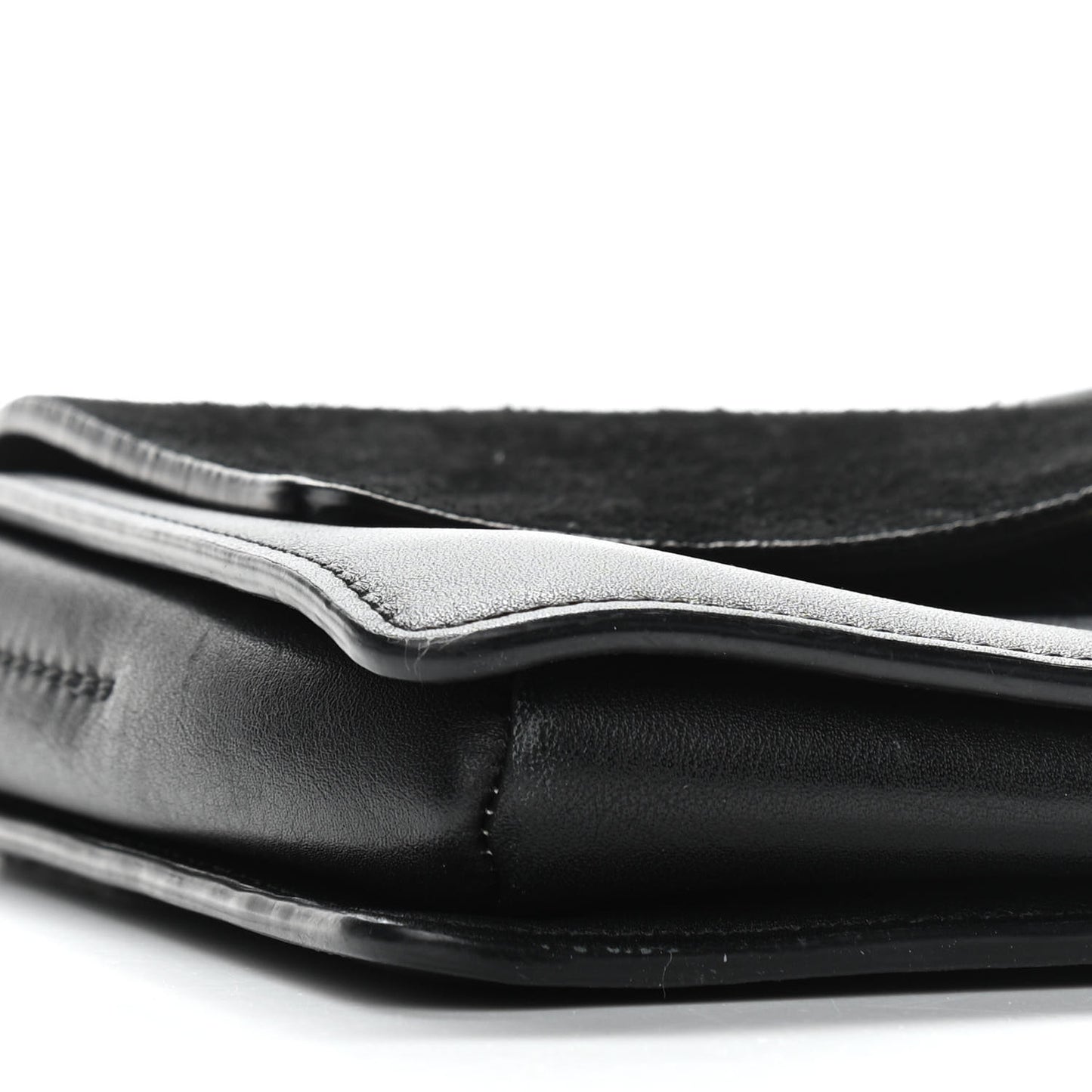 Suede Calfskin Small Faye Shoulder Bag Black