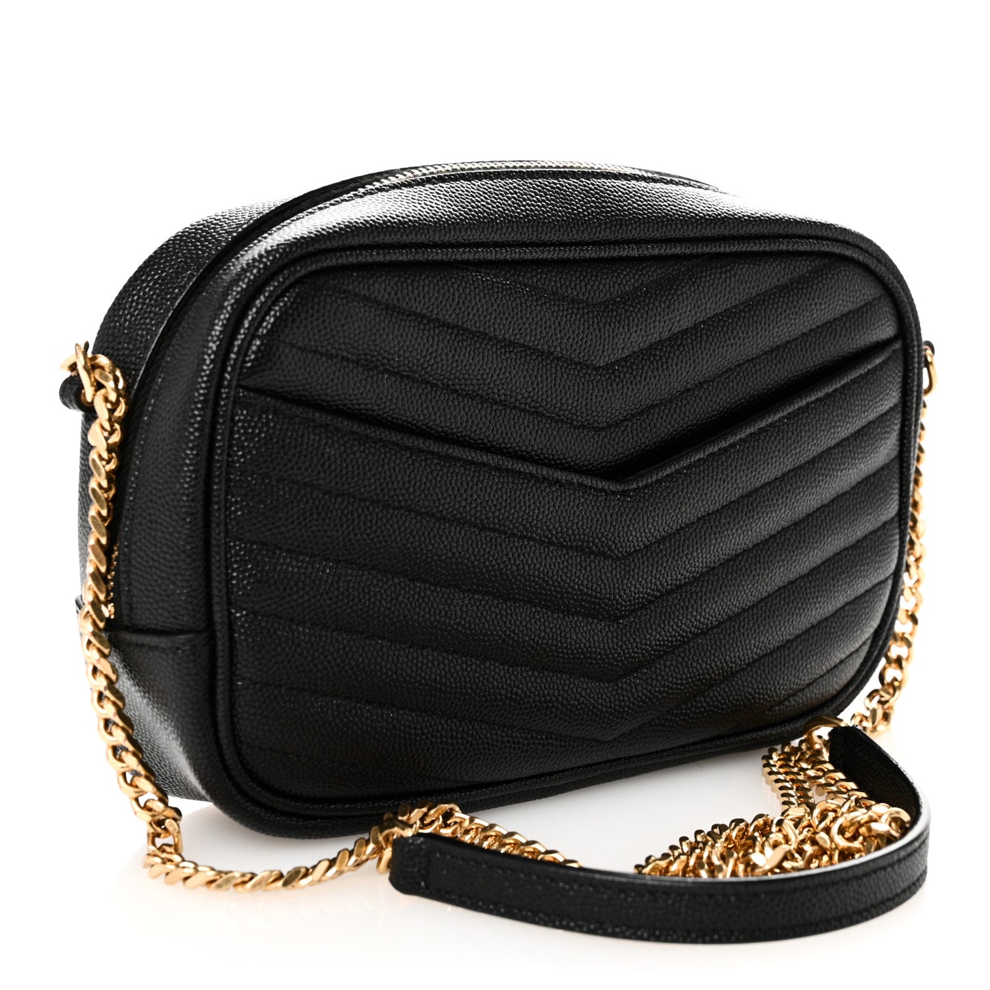 Grain De Poudre Matelasse Monogram Mini Lou Camera Bag Black
