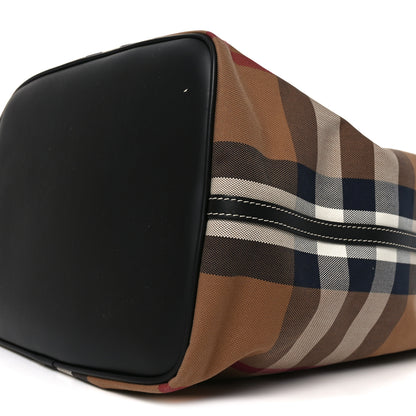 Burberry Giant Check Canvas Calfskin Ashby Bucket Bag Birch Brown 8 of 8