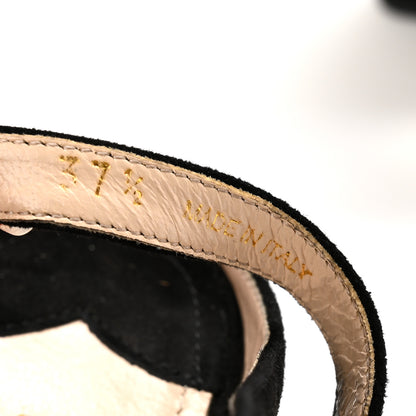 Prada Velvet Platform Sandals 37.5 Black 7 of 11