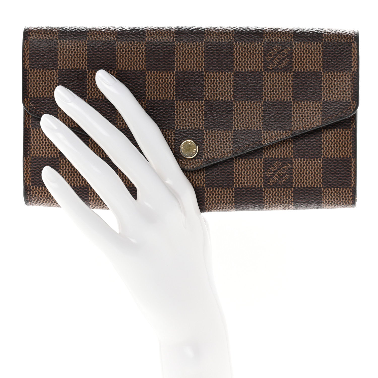 Louis Vuitton Damier Ebene Sarah Wallet NM 2 of 8