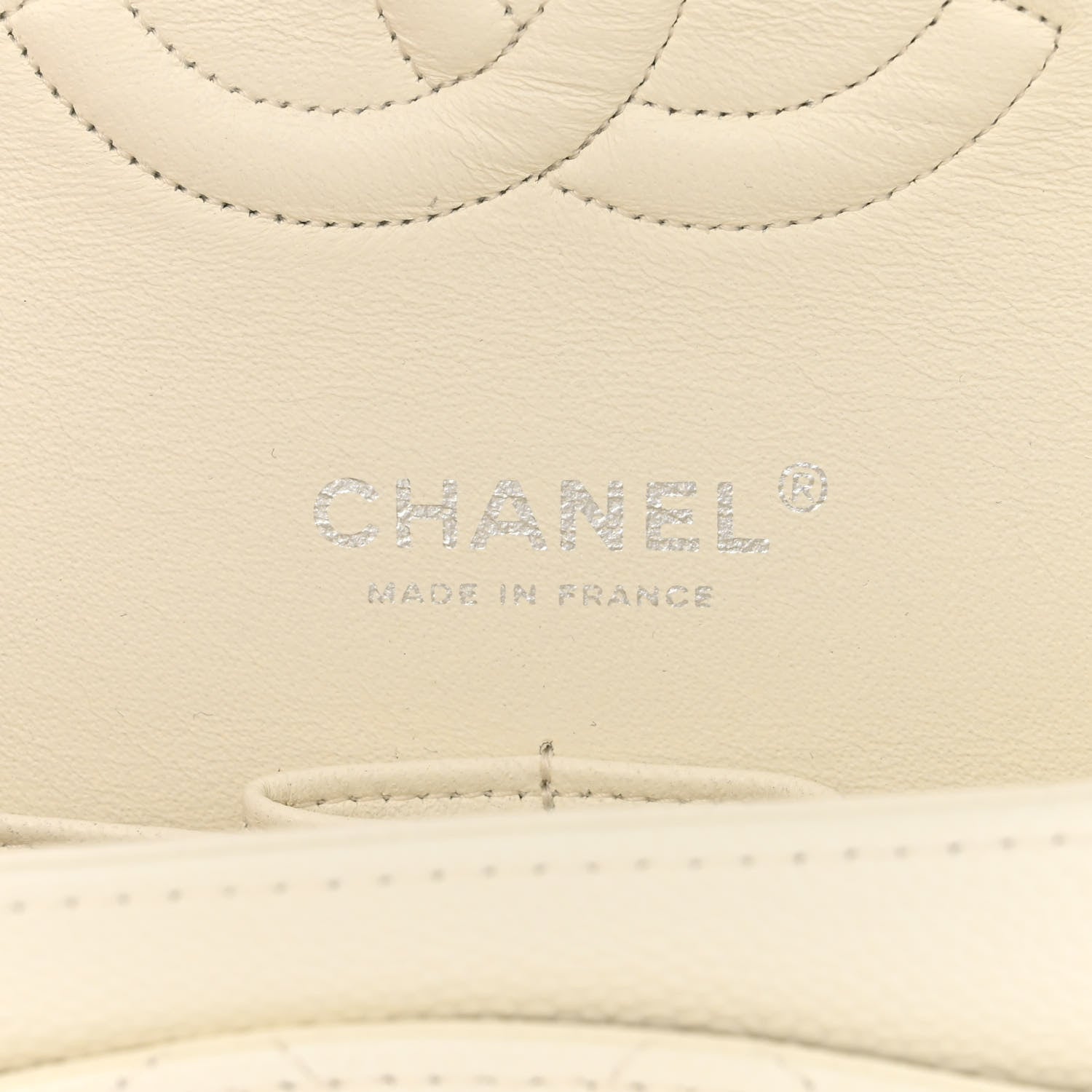 Chanel Caviar Quilted Medium Double Flap White 6 of 17