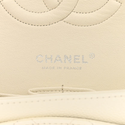 Chanel Caviar Quilted Medium Double Flap White 6 of 17