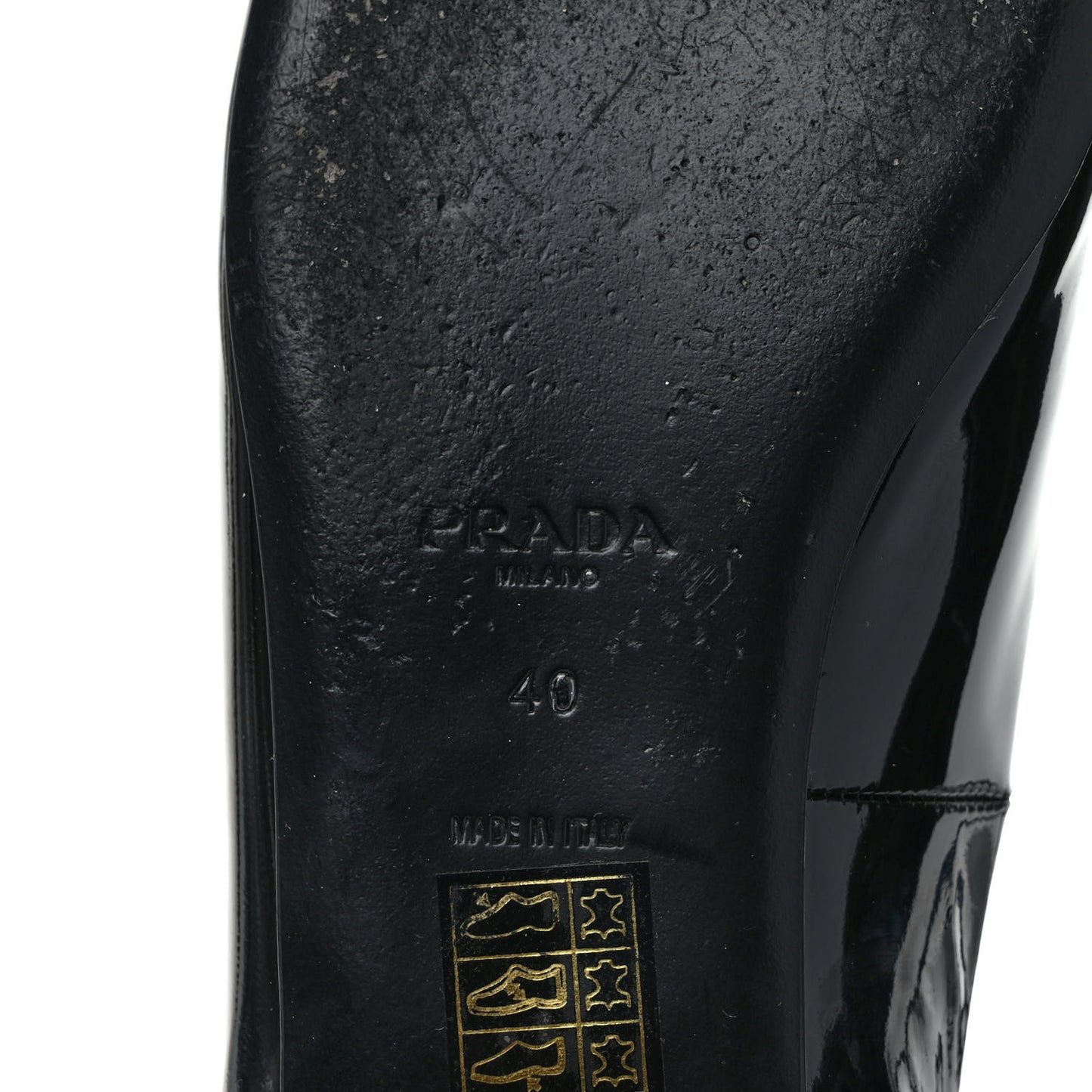 Patent Calfskin Triangle Ankle Strap Ballerinas 40 Black