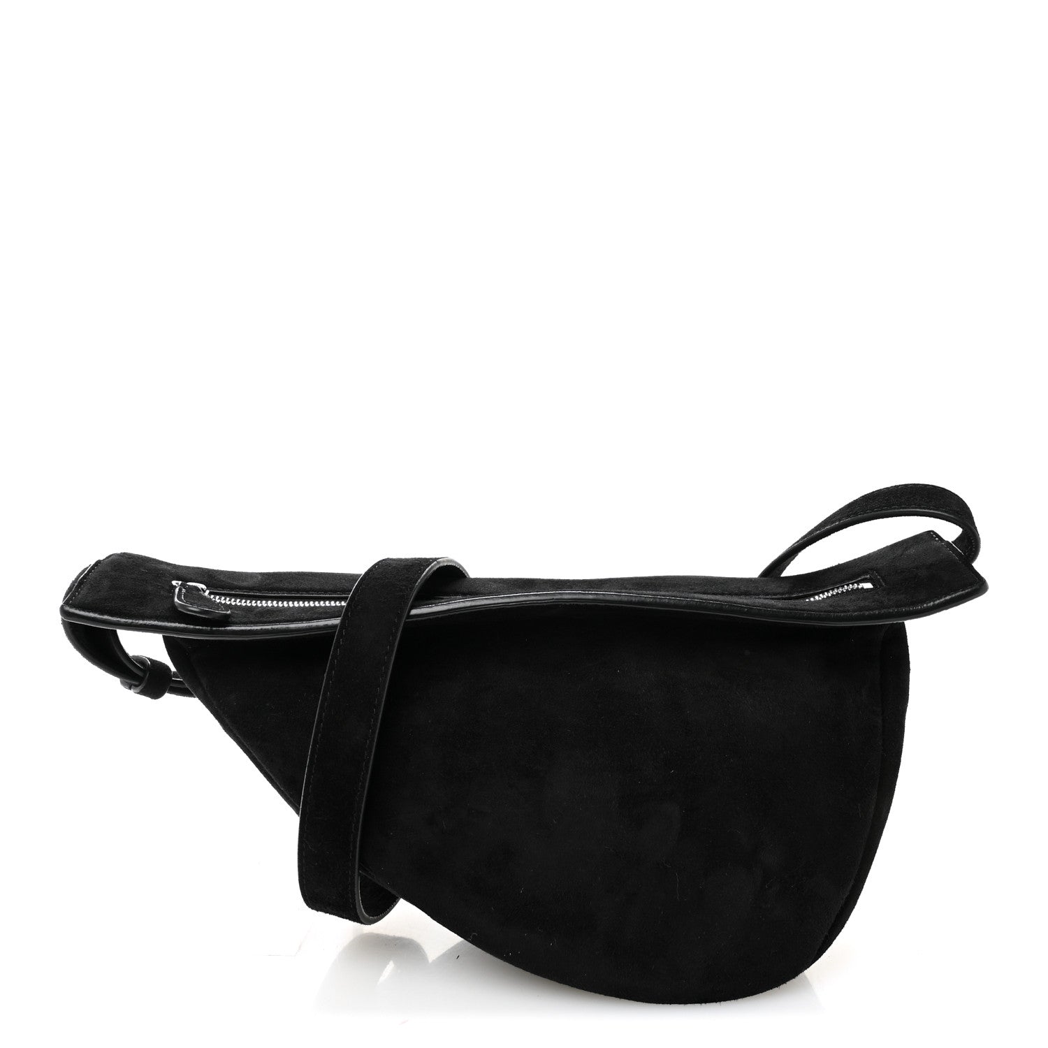 The Row Suede Small Slouchy Banana Bag Black 1 of 11