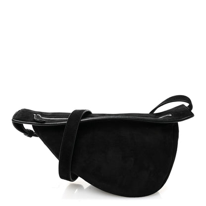 The Row Suede Small Slouchy Banana Bag Black 1 of 11