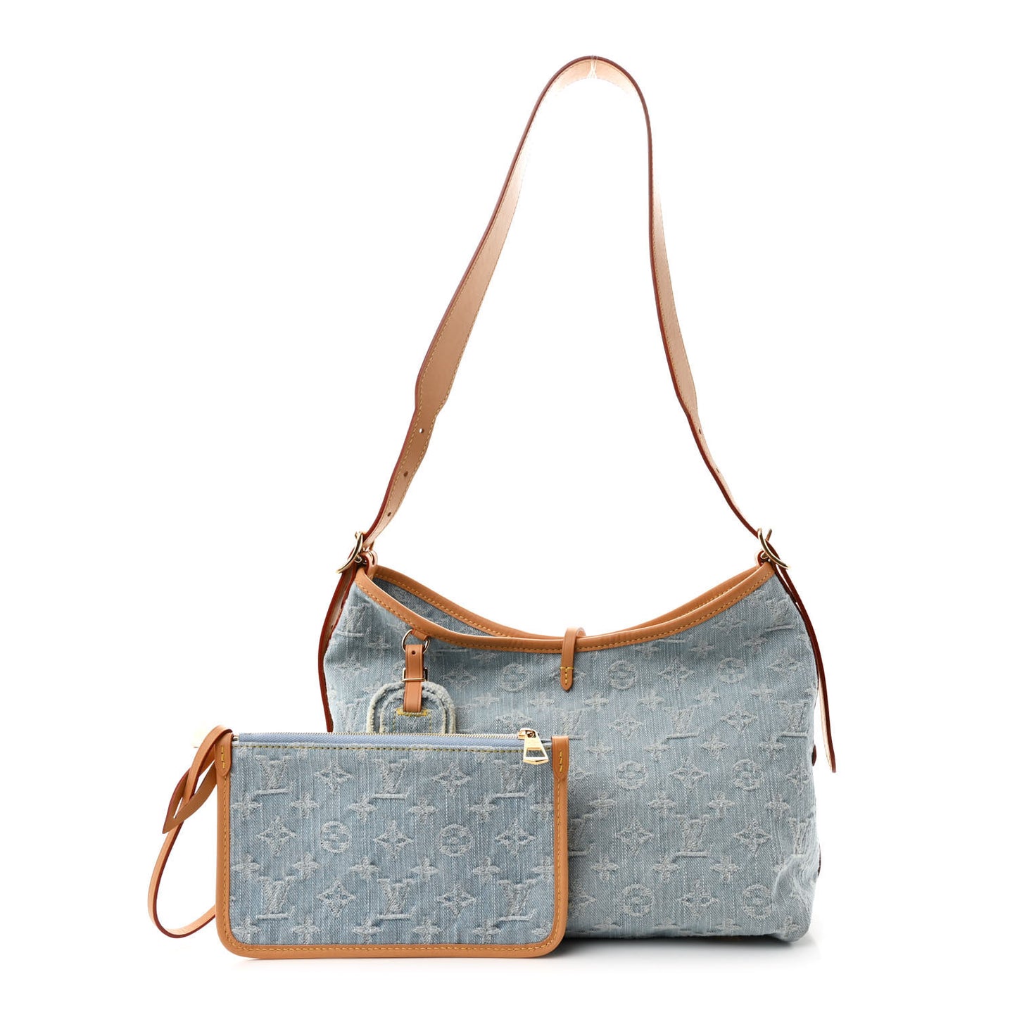Monogram Denim CarryAll PM Sky Blue